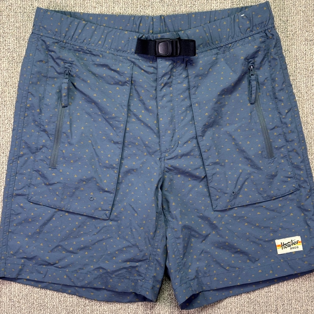Howler‎ Brothers Horizon Hybrid 2.0 Shorts Mens 34 Blue Triangle Geometric NWOT